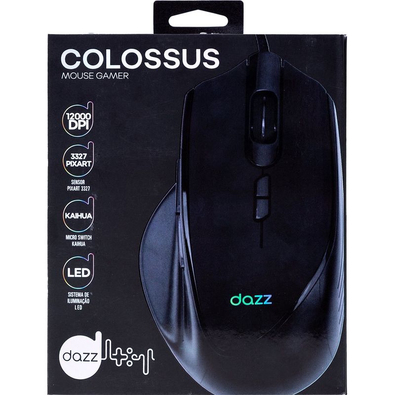 mouse gamer maxprint colossus preto 12000dpi