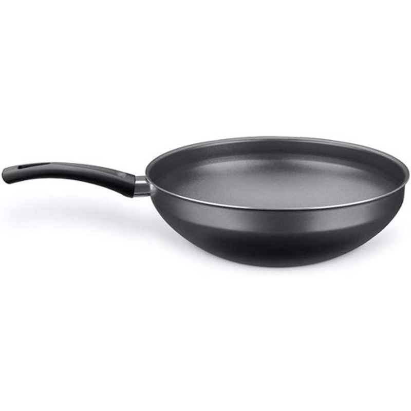 Frigideira Wok com Tampa Vidro 4,3L Grafite