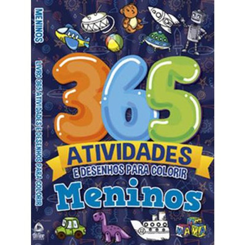 livro 365 atividades e desenhos para colorir meninos on line (mp)