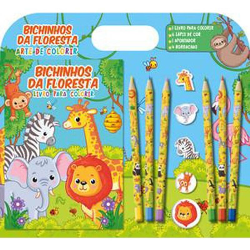 livro arte de colorir bichinhos da floresta on line (mp)