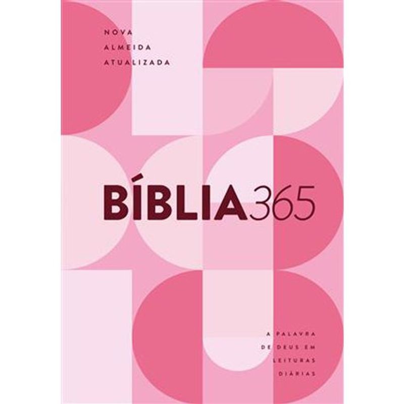 livro bíblia 365 naa capa rosa feminina mundo cristão (mp)