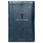 livro bíblia nvi, letra grande, couro-soft azul, leitura perfeita thomas nelson brasil (mp)