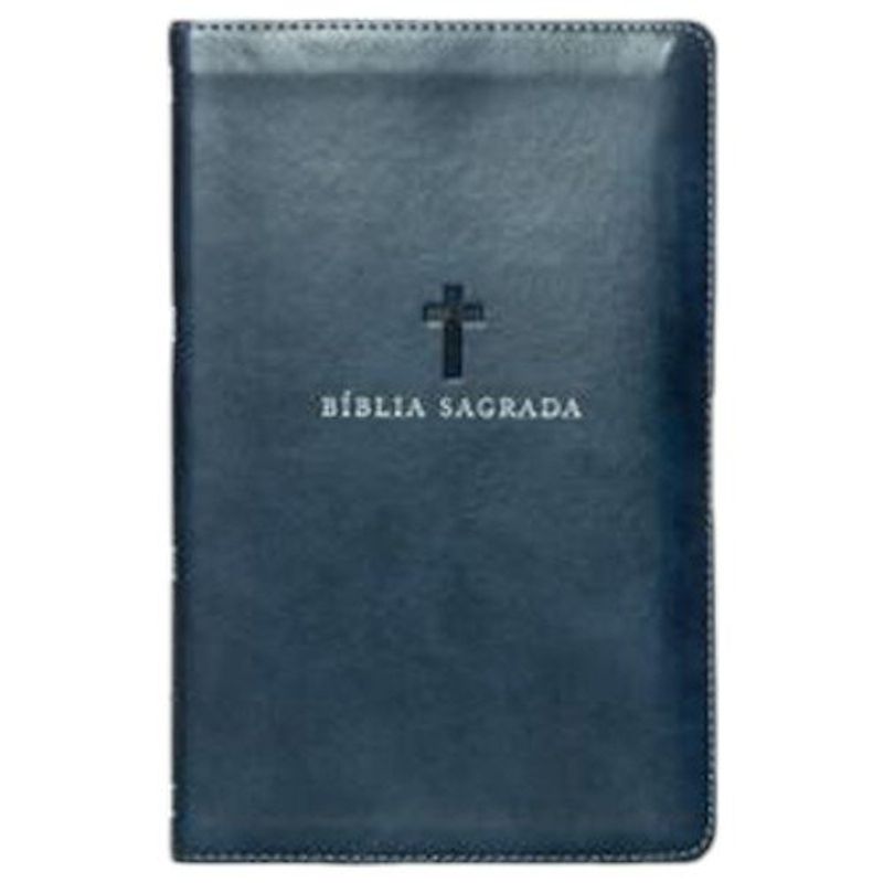 livro bíblia nvi, letra grande, couro-soft azul, leitura perfeita thomas nelson brasil (mp)