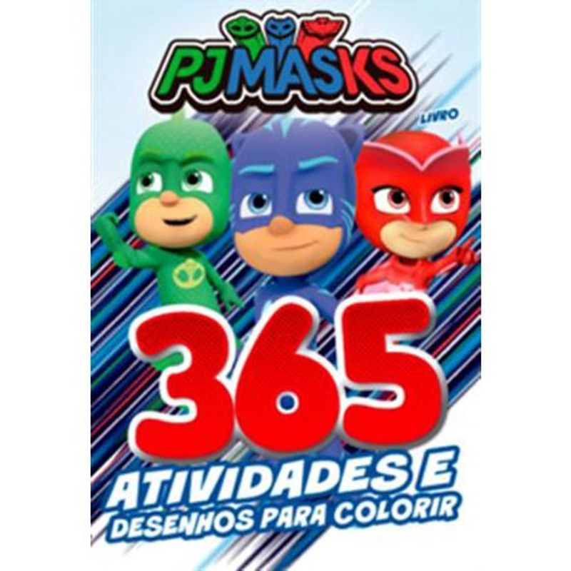 livro pj masks livro 365 atividades e desenhos para colorir on li ne (mp)