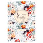 livro bíblia da mulher de fé, nvi, letra grande, couro-soft com estampa florida thomas nelson brasil (mp)