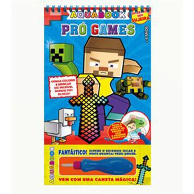 livro aquabook pró-games minecraft on line (mp)