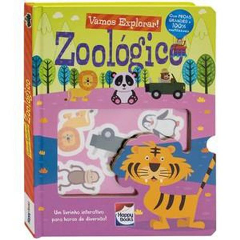 livro vamos explorar! zoológico happy books (mp)