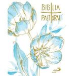 livro bíblia pastoral bolso floral azul paulus editora bí blia (mp)