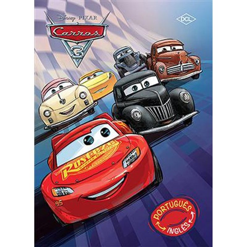 livro disney bilíngue carros 3 (capa almofadada) dcl (mp)