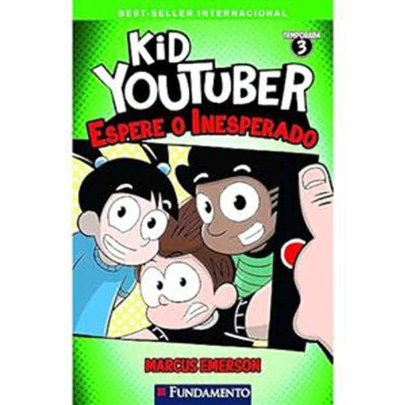 livro kid youtuber 3 espere o inesperado fundamento (mp)