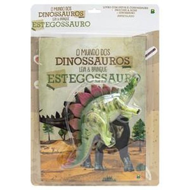 livro mundo dos dinossauros, o leia & brinque: estegossauro todolivro (mp)