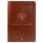 livro bíblia de estudo max lucado capa marrom (mp)