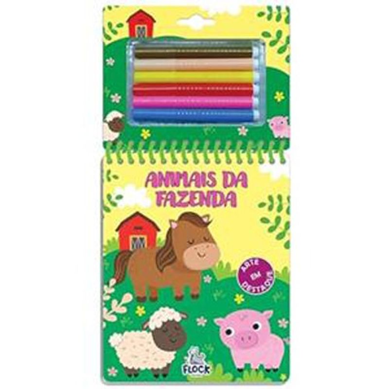 livro arte em destaque animais da fazenda flock editora (mp)
