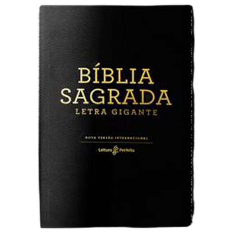livro bíblia nvi, couro soft, preto, letra gigante, leitura perfeita (mp ) thomas nelson brasil