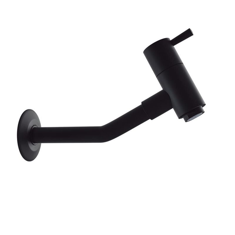 torneira de parede média civitt metal luxo nápoles preto fosco (mp)