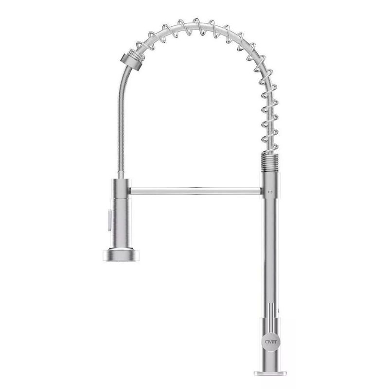 torneira de bancada para cozinha civitt metal gourmet standard escovado (mp)