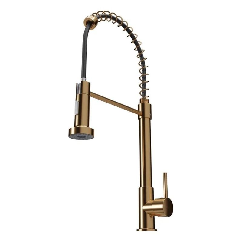 torneira de bancada para cozinha civitt metal gourmet standard gold (mp)