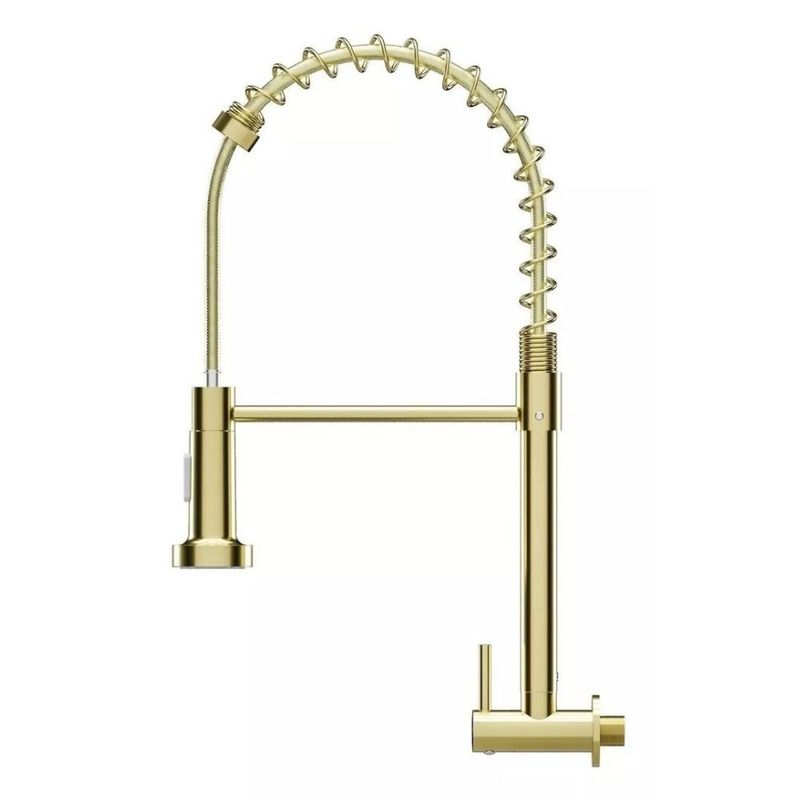 torneira de parede para cozinha civitt metal gourmet standard dourado (mp)