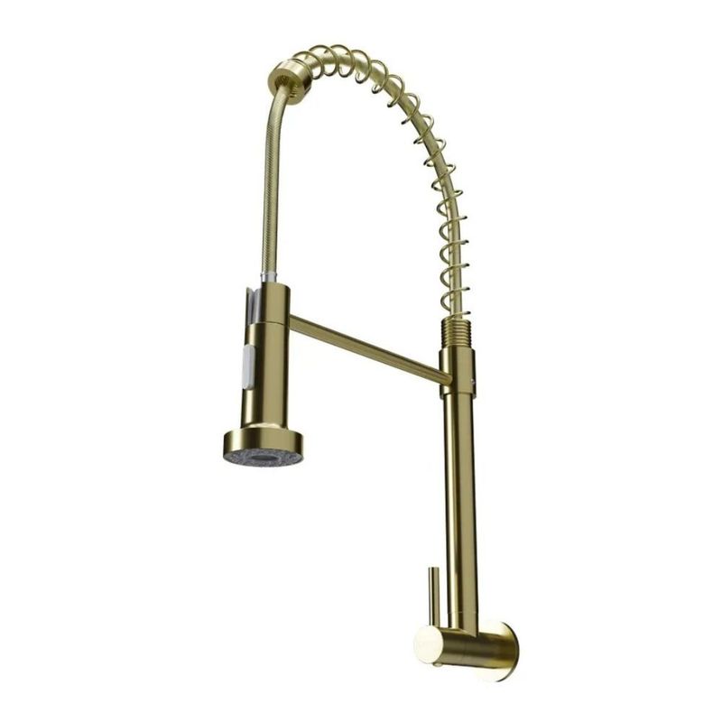 torneira de parede para cozinha civitt metal gourmet standard dourado (mp)