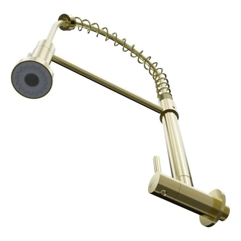 torneira de parede para cozinha civitt metal gourmet standard dourado (mp)