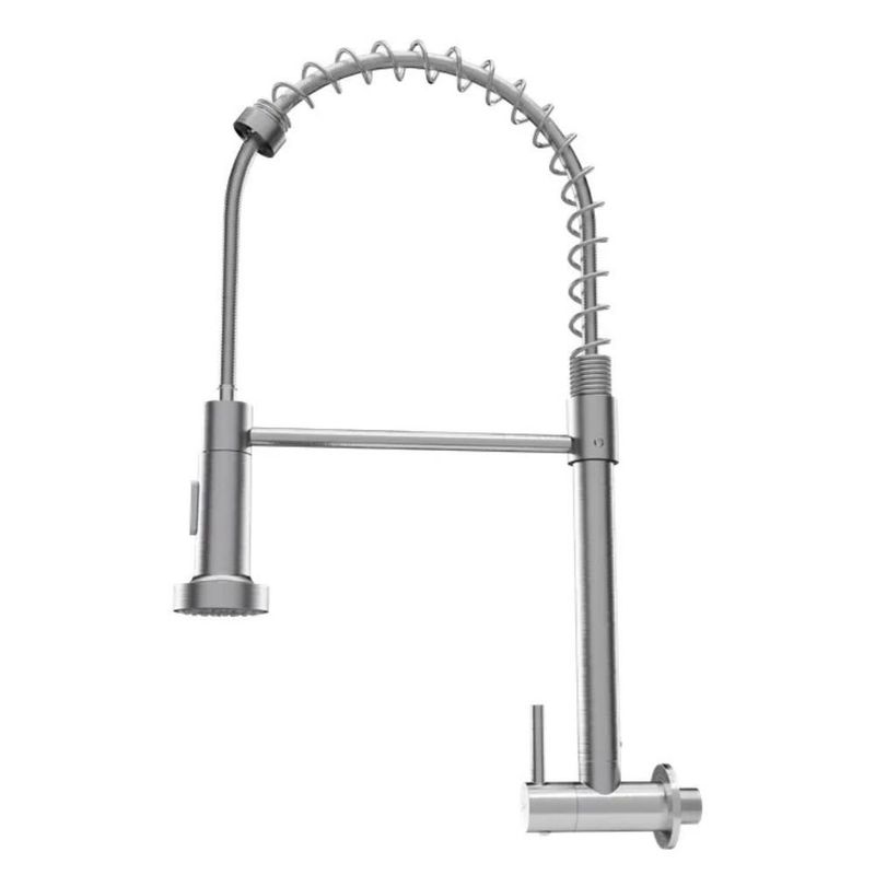 torneira de parede para cozinha civitt metal gourmet standard escovado (mp)