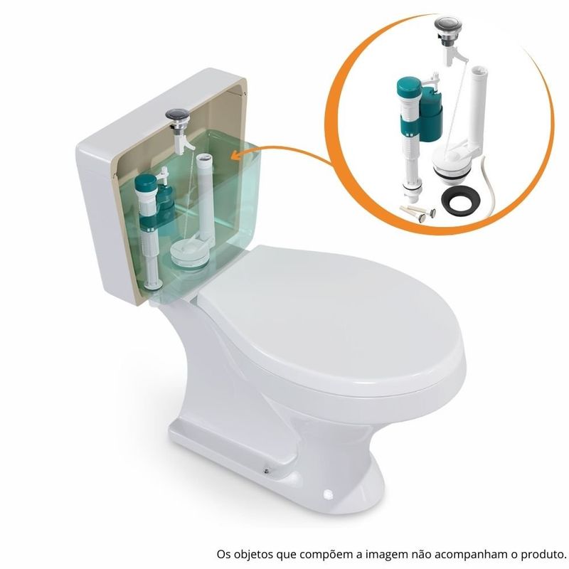 kit completo para caixa acoplada civitt com acionador superior simples (mp)