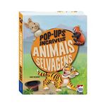 livro pop-ups incríveis animais selvagens happy books (mp)