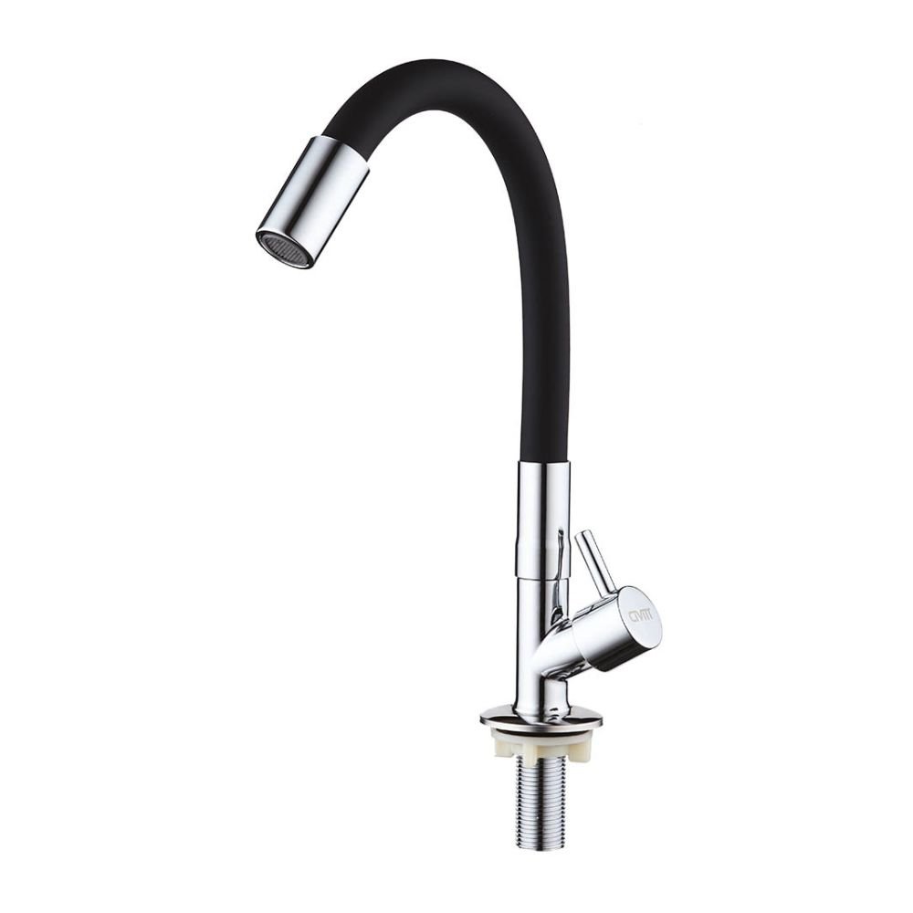 Torneira Gourmet Para Cozinha De Mesa, Tubo Preto Flexivel Civitt