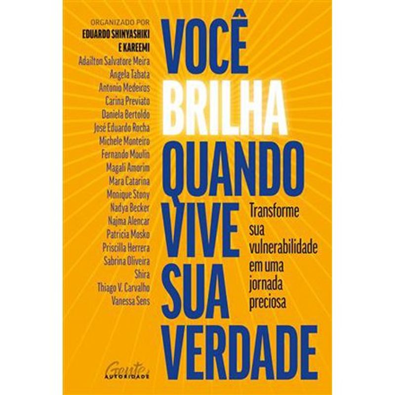 livro voce brilha quando vive sua verdade gente (mp)