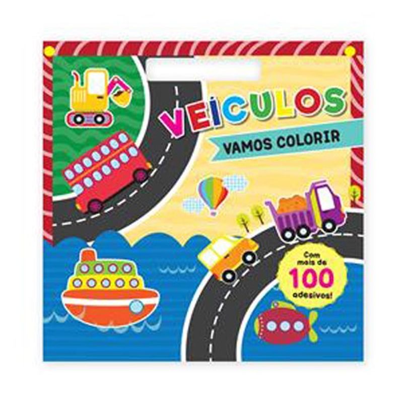 livro vamos colorir veículos girassol brasil (mp)
