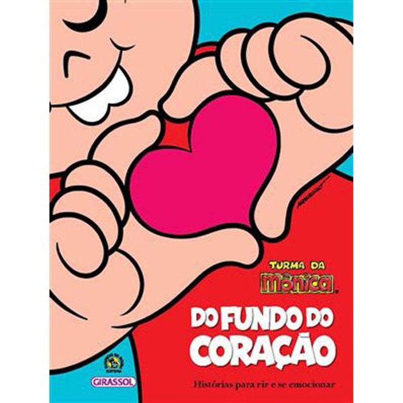 livro turma da mônica do fundo do coração girassol brasil (mp)