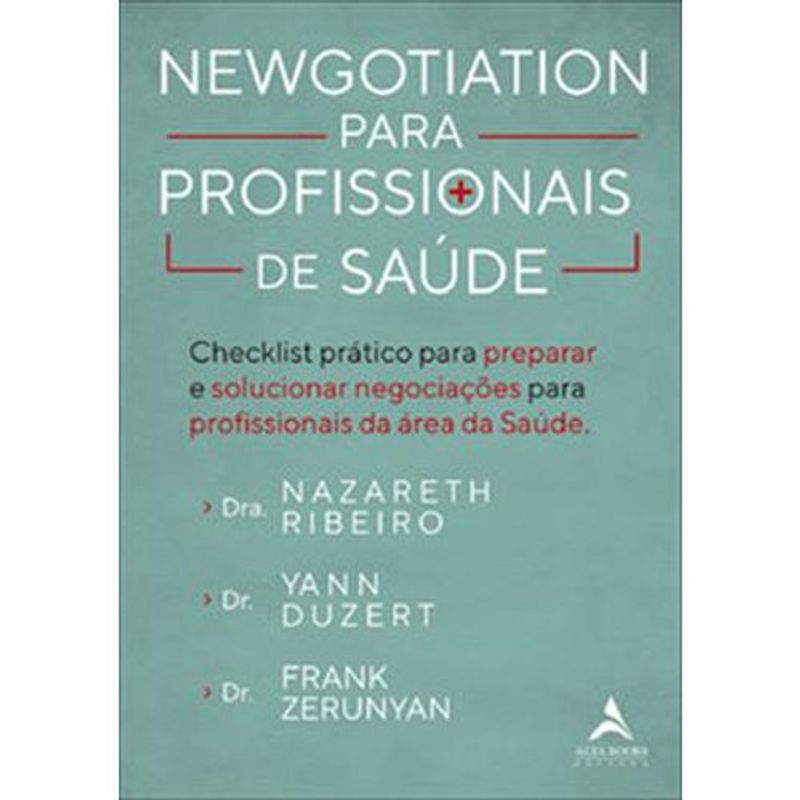 livro newgotiation para profissionais de saúde alta books (mp)