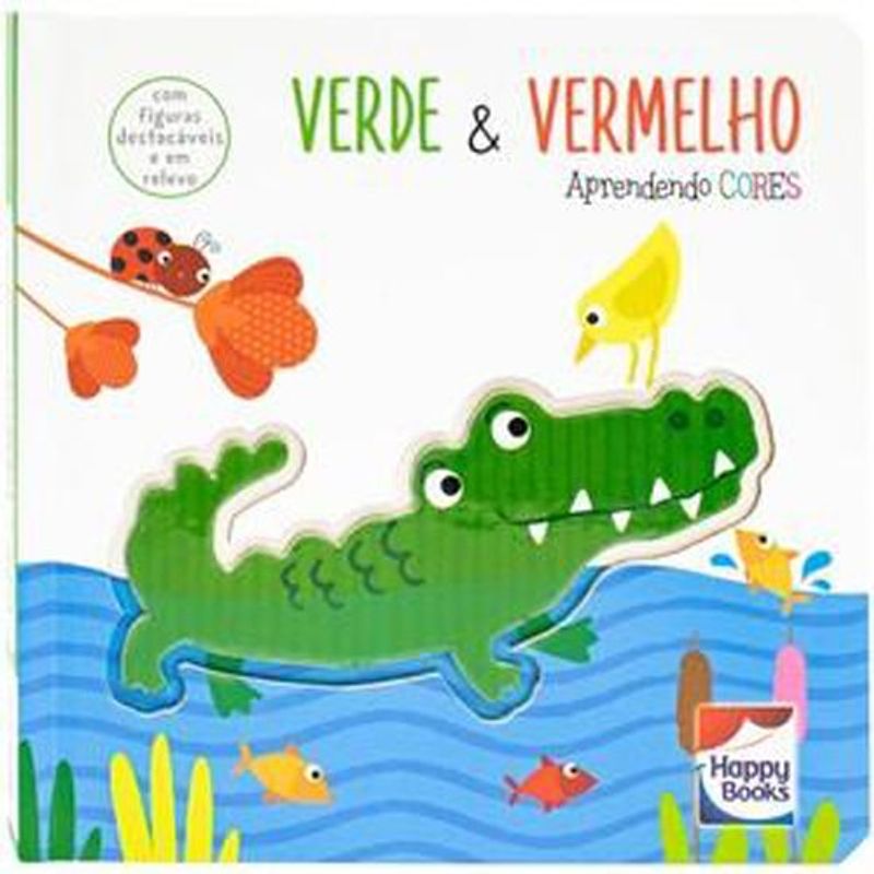 livro aprendendo... cores verde & vermelho happy books (mp)