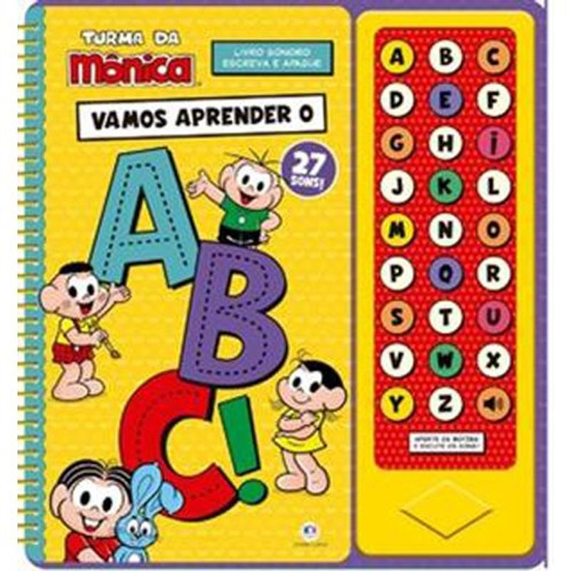 livro turma da mônica aprender o abc ciranda cultural (mp)