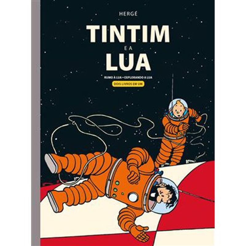 livro tintim e a lua quadrinhos na cia (mp)