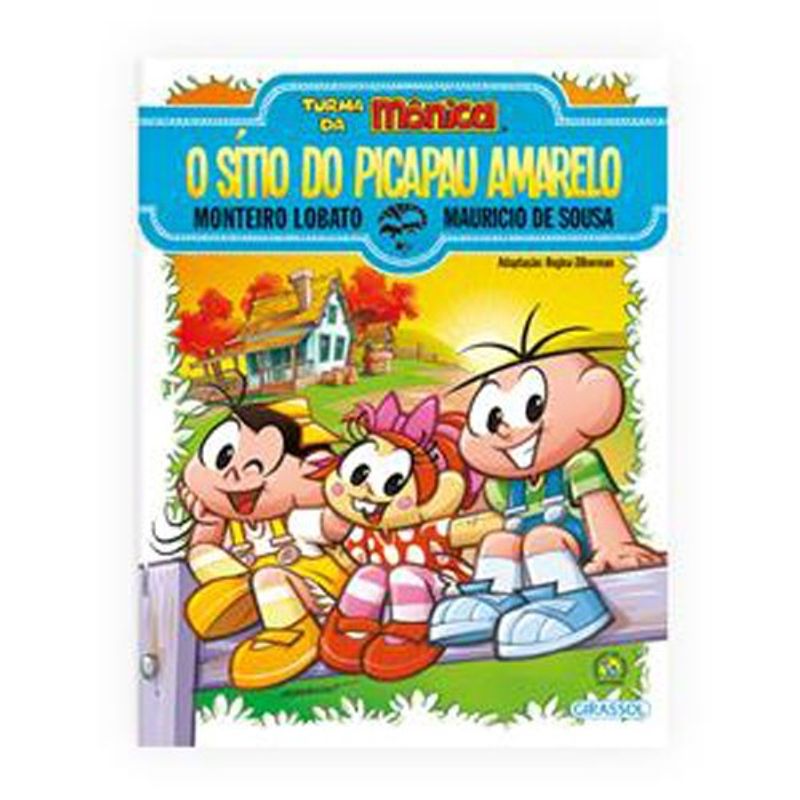 livro turma da mônica e monteiro lobato o sítio do picapau amarelo (mp ) girassol brasil