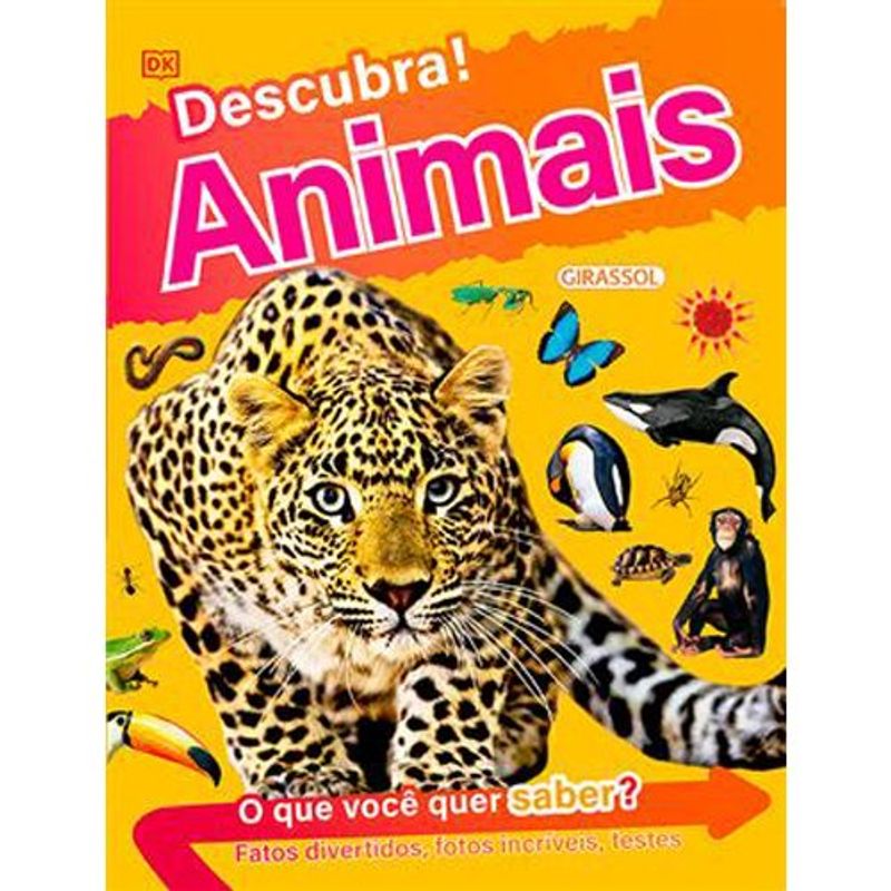 livro descubra! animais fatos divertidos, fotos incríveis e testes (mp ) girassol brasil