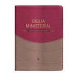 livro bíblia ministerial nvi capa duotone marrom claro e vermelho editora vida (mp)
