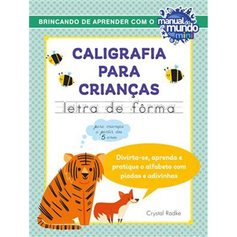 livro caligrafia para crianças: letra de fôrma sextante gmt (mp)