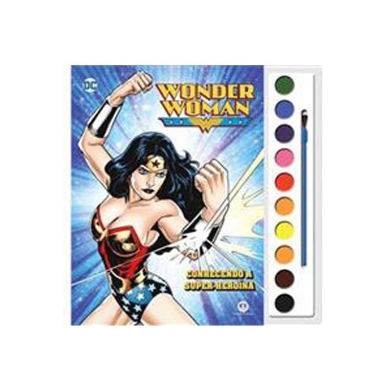 livro aquarela wonder woman conhecendo a super-heroina cirand a cultural (mp)