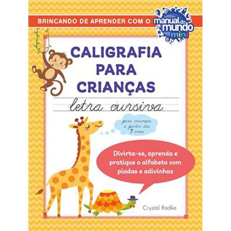 livro caligrafia para crianças: letra cursiva sextante gmt (mp)