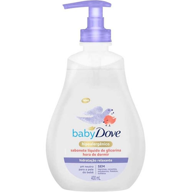 sabonete líquido hidratação relaxante hora de dormir 400ml dove baby