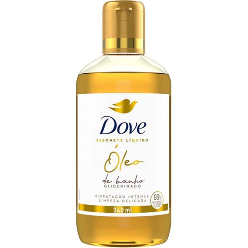 óleo de banho glicerinado hidratação intensa e limpeza delicada 240ml dove