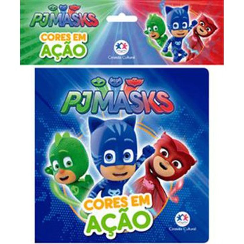 livro pj masks cores em ação ciranda cultural (mp)