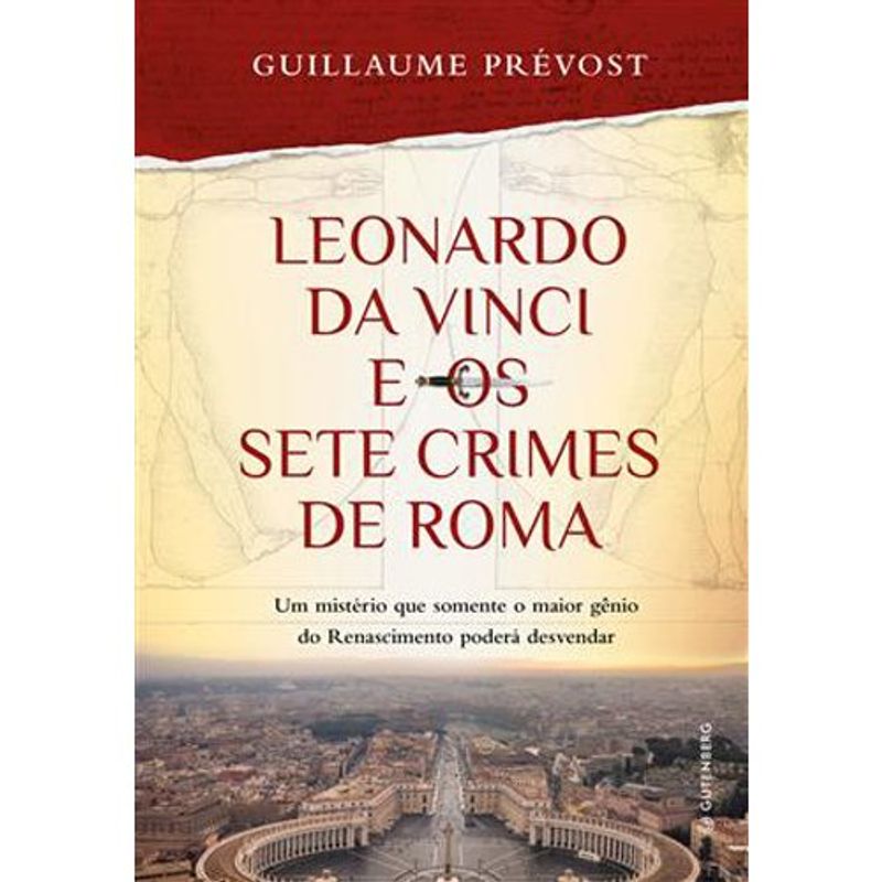 livro leonardo da vinci e os sete crimes de roma gutenberg (mp)