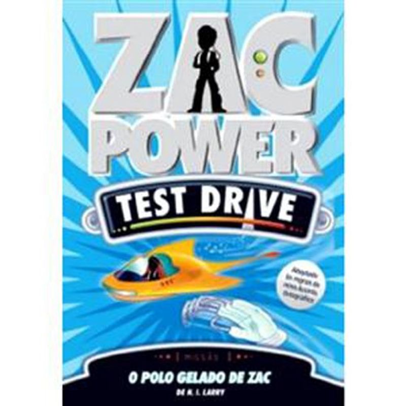 livro zac power test drive 3 o polo gelado de zac fundamento (mp)