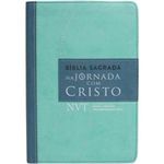 livro biblia sagrada nvt na jornada com cristo capa imitaçao de c ouro verde mundo cristão (mp)