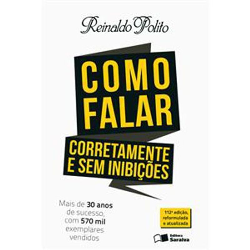 livro como falar corretamente e sem inibições saraiva uni (mp)