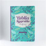 livro bíblia nvi, couro soft, flores, letra gigante, leitura perfeita (m p) thomas nelson brasil