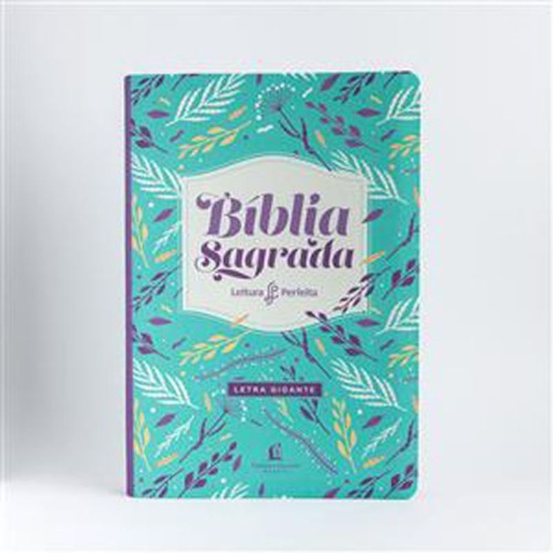 livro bíblia nvi, couro soft, flores, letra gigante, leitura perfeita (m p) thomas nelson brasil